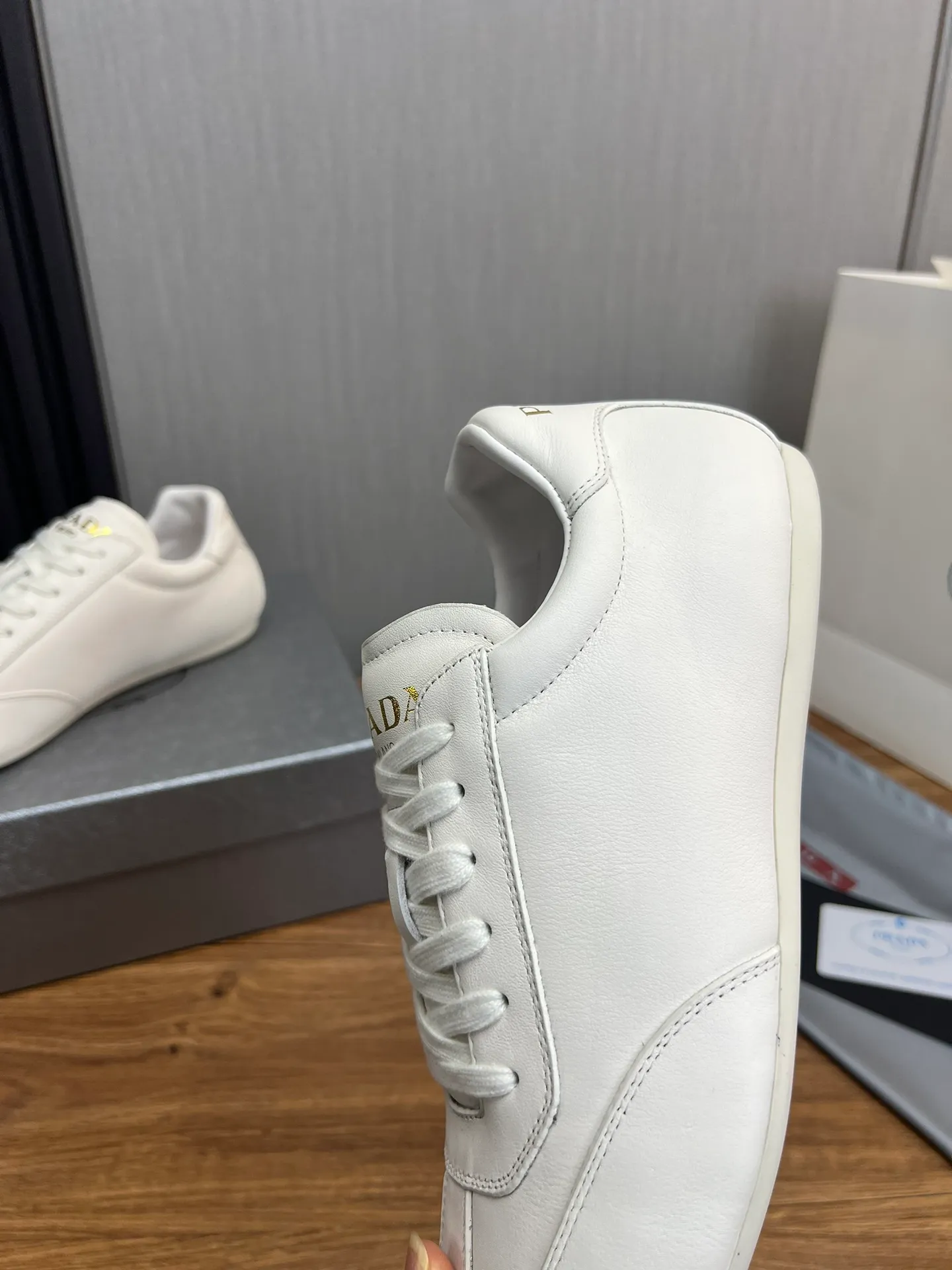 Men's shoes 💰520💰 [PRADA] Men's shoes are popular in the counter, official website is synchronized, 1 high-quality shipment ✔️Original cowhide spliced ​​with high-end waterproof cloth + cowhide lining, 1🆚1 replica, original sole, 38-45 (45 customized, non-refundable)